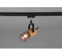 DUOLINE TOSH SPOT ORIENTABILE METALLO NERO E LEGNO H. 16CM 1 LUCE ATTACCO E14
