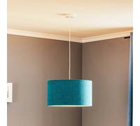 Duolla Lampada a sospensione Bristol, motivo intrecciato, turchese Duolla
