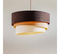 Duolla Lampada a sospensione Devon, marrone/beige/ecru/oro Ø45cm Duolla