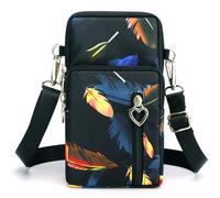 DuoLmi Borsa a Tracolla da Donna, Piccola Borsa, Fascia da Braccio per Cellulare con Porta Cuffie, Mini Borsa a Tracolla con Cinghie Regolabili Staccabili