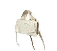 DuomaiJJ Borsa Elegante In Denim Patchwork Una Casual Versatile Per La Primavera E L'estate-bianco