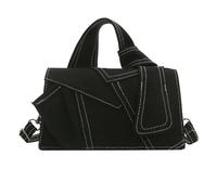 DuomaiJJ Borsa Elegante In Denim Patchwork Una Casual Versatile Per La Primavera E L'estate-nero