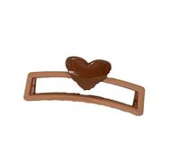 DuomaiJJ Pinze per Capelli Clip del Cuore A Colori Contrasto 2 Pacchetti 13 Cm Spessi Tenere La Parte Posteriore della Testa-caffè 1
