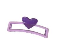 DuomaiJJ Pinze per Capelli Clip del Cuore A Colori Contrasto 2 Pacchetti 13 Cm Spessi Tenere La Parte Posteriore della Testa-Purple 1