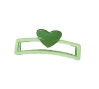 DuomaiJJ Pinze per Capelli Clip del Cuore A Colori Contrasto 2 Pacchetti 13 Cm Spessi Tenere La Parte Posteriore della Testa-Verde 1