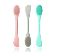 duomaoyi Applicatore per maschera facciale due in uno, pennello per maschera facciale in silicone, spazzola riutilizzabile per il viso, utilizzata per applicare prodotti e strumenti per la cura della