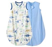 Duomiaomiao Sacchi nanna Estivi 0.5 TOG - Sacco nanna estivo in 100% cotone puro per clima caldo. Sacchi nanna traspiranti e lavabili, senza maniche, confezione da 2 pezzi, comfort ottimale.