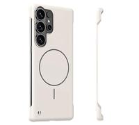 duomigesz Custodia per Samsung Galaxy S26 Ultra Custodia, compatibile con Mag-Safe Magnet Wireless, senza bordi, impugnatura slim antiscivolo, sottile, resistente agli urti, colore bianco