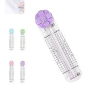Duomiluo 4 in 1 Paper Cutter, 4-in-1 Multi-function Paper Trimmer, for Cutting Papers, Coupons, Postcards, Scrapbook (Purple)