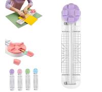 Duomiluo 4 in 1 Paper Cutter, 4-in-1 Multi-function Paper Trimmer with Straight, Wave, Perforated & Creasing Blades for Cutting Papers, Postcards, Coupons, Scrapbook (Purple)