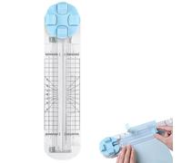 Duomiluo 4 in 1 Paper Cutter, 4-in-1 Multi-function Paper Trimmer, with Straight, Wave, Perforated & Creasing Blades for Cutting Paper,Coupons,Postcard (Blue)