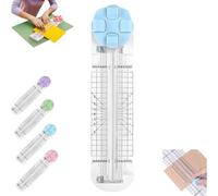Duomiluo 4 in 1 paper cutter, Concernas 4 in 1 Multi-Function Paper Trimmer, Multi-Functional Bidirectional Papers Trimmer, for Cutting Papers, Coupons, Postcards, Scrapbook (Blue)