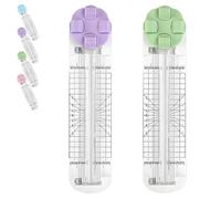 Duomiluo 4 in 1 Paper Cutter, Duomiluo Paper Cutter 4 in 1 Multi-Function Scrapbooking Tool with Straight, Wave, Perforated & Creasing Blades for Cutting Papers, Photos, Scrapbook (2 Pcs-C)