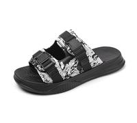 DUOMIYX Sandali Men Fashion Camouflage Sandals Thick-Soled Non-Slip Beach Sandals-Black-41