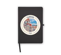 Duomo Firenze Viaggio Viaggio Viaggio Badge Notebook, pagine vuote, copertina in ecopelle, agenda, diario, quaderno di lavoro