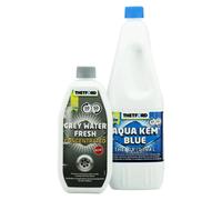 Duopack Aqua Kem Blue 2L + Grey Water Fresh 0,78L Additivo WC Camper