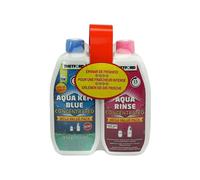 Duopack Liquido WC Chimico Aqua Kem & Aqua Rinse Camper 0,78+0,75L