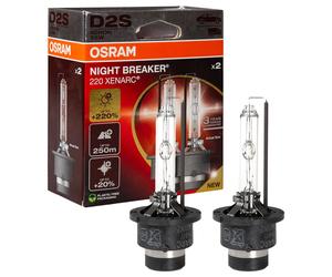Duopack OSRAM D2S XENARC NIGHT BREAKER +220% 4500K 2024/25 2 Pezzi