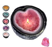 DUOPAI Candela Cristallo, Candele Energetiche di Cristallo, Candela con Cristalli di Ametista, Divertente Ciotole Candele Fai da Te, Artigianato in Resina, Natale Decorazioni per Casa
