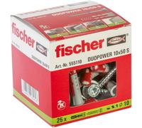 DuoPower Tassello Fischer Nylon con Vite Tassello Multiuso 5, 6, 8, 10, 12, 14
