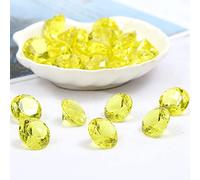 Duories 120 pietre decorative in acrilico con strass, decorazione da tavolo in acrilico, per matrimoni, compleanni, Natale, feste, feste dei pirati, decorazione per il tesoro, colore giallo