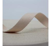 Duories, nastro in twill di cotone per cuciture, 9,1 m, 15 colori e 5 larghezze (Beige, 25 mm) per borse, borse a tracolla, borse a mano, lavori manuali, cucito, fai da te, artigianato