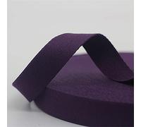 Duories, nastro in twill di cotone per cuciture, nastro per borse, borse a tracolla, borse a mano, artigianato, cucito, fai da te, 15 colori e 5 larghezze (viola scuro, 25 mm)