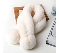 Duories Sciarpa invernale da donna in peluche - morbida e calda pelliccia di coniglio, sciarpa invernale, sciarpa autunnale, collo di pelliccia, sciarpa tubolare, sciarpa ad anello, per donne e