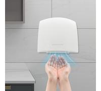 Duoruameng Asciugabani automatico 1200 W Sensore infrarosso Asciuga mani a parete Commerciale Asciuga mano per bagno WC (bianco)