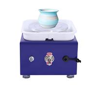 Duoruameng Mini disco per ceramica, 24 W, 2000 giri/min, con bacino rimovibile in ABS, 10 cm, piatto in ceramica per bambini, fai da te, studio di ceramica
