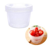 DUORUI - Contenitore per alimenti con coperchio sigillato, in plastica, rotondo, per verdure, frutta