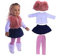 DUORUIMI Vestiti per bambola Vestito invernale Vestito per bambola American Girl Doll 45,7 cm