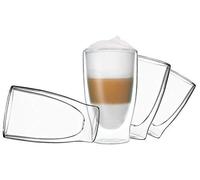 DUOS Feelino - Bicchieri termici a doppia parete, per mantenere le bevande calde o fredde più a lungo, con effetto sospeso, adatti per tè, caffè Set 01: 4 x 400 ml.