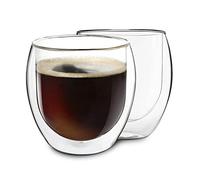 DUOS Jumbo Latte Macchiato Set di 2 bicchieri da 310 ml, a doppia parete, per latte macchiato, bicchieri da caffè, bicchieri da tè, cappuccino, bicchieri termici a doppia parete
