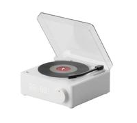 DUOSI X11 Vinyl Atomic Retrooth Speaker Desktop Creative Alarmer Desktop (White)