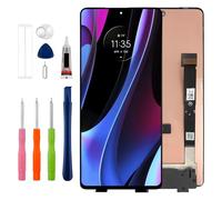 Duotipa - Schermo LCD di ricambio per M-otorola M-oto E-dge+ Plus 2022 XT2201-1 XT2201-3 XT2201-4 da 6,7 pollici, con kit di strumenti di riparazione tecnica, colore nero.