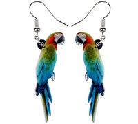 DUOWEI Cute Acrilico Pappagallo Orecchini Pendenti Macaws Gioielli per Le Donna Ragazza Bambina Jimmy Buffett Regali Di Vacanza (Multicolore)