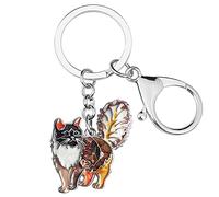 DUOWEI Cute Gatto Portachiavi Portachiavi Gatto Dainty Regali Per Le Donna Ragazza Borsa Portafoglio Auto Chiavi Charms (Tortilla)