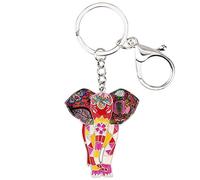 DUOWEI Elefante Regali Per Le Donna Cute Elefante Portachiavi Gioielli Borsa Auto Accessori Per Ragazza Teen Amanti Elefante (Rosso)