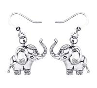 DUOWEI Graziosi orecchini smaltati a forma di elefante, per donne e ragazze, Medio, Zinco, Nessuna pietra preziosa