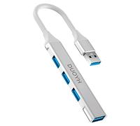 DUOYHIEL Hub USB 3.0 multiporta, espansore USB a 4 porte per laptop, trasferimento dati veloce, splitter USB multiporta con cavo da 0,2 m per PC Windows, Mac, stampanti, HDD mobili..