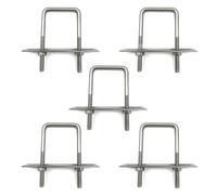duoyif Bulloni a U M6 35x70mm 5Pezzi U Bolt Quadrati In Acciaio Inox Con Dadi e Piastre Telaio, Per Tubo Dell'Acqua Fisso Piastra Fissa (M6 35mmx70mm)