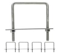 duoyif Bulloni a U M6 65mmx80mm 5Pezzi Bulloni a U Quadrato M6 In Acciaio Inox Con Dadi e Piastre Telaio, U Bolt M6 Quadrati Bulloni U M6 Per Tubo Dell'Acqua Fisso Piastra Fissa (M6 65mmx80mm)