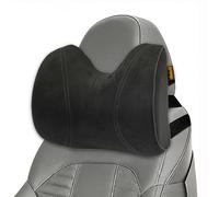 duoyif Cuscino Poggiatesta Auto, Regolabile Cuscino Cervicale in Pelle Scamosciata e Memory Foam, Poggiatesta Guida Confortevole, Supporto per il Collo, Supporto Testa per Sedile Auto 1pezzo