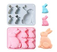 duoyif Stampo Da Forno Coniglio Stampi In Silicone Al Cioccolato Stampo Per Cioccolato Decor Torte Stampi Per Biscotti Praline Senza BPA 2Pcs