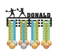 DUOYUN Espositore per medaglie Personalizzato, Porta medaglie con Nome Personalizzato da Parete per premi o Nastri, Porta medaglies Sportive per Corsa, Danza, Ginnastica, Regali per Atleti