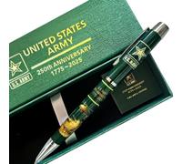 DuoZanthic USA 250th Anniversary Pen of Stainless Steel, 250 Anniversary Commemorative Pen, USMC Gift Commemorative Ballpoint & Writing Tool(Green)