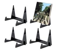 duozoanz Porta Vinili da Tavolo 3pcs Appendi Vinili Acrilico Mobile Vinili Cornice Vinile Portavinili per Espositore LP Disco Dischi In Vinile, Nero