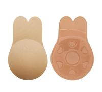 DUPELEC Cuscinetti adesivi per capezzoli, reggiseno push up, in silicone, autoadesivi, senza spalline, per la pelle, riutilizzabile, per abito da sposa, abito da sera, 1/2 paia, beige., Taglia unica
