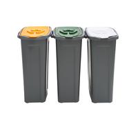 SET 3 PZ. TRIS PATTUMIERA PATTUMIERE PER RACCOLTA DIFFERENZIATA SALVASPAZIO